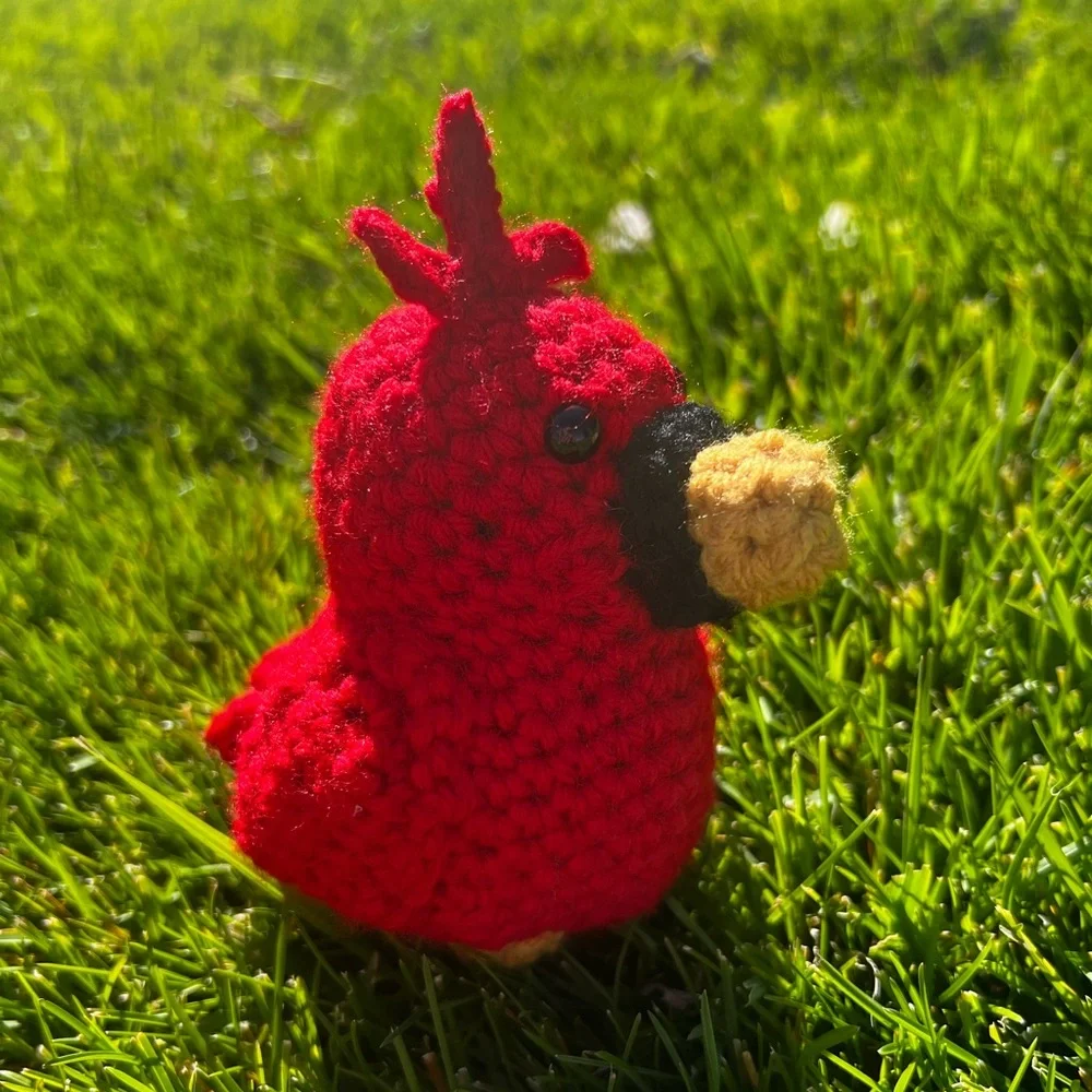 Hand Crocheted Ruby the Cardinal Stuffed Animal Plushie! - Picture 11 of 11